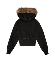 Load image into Gallery viewer, Faux Fur Zip-Up Hoodie