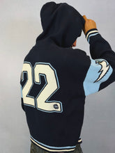 Load image into Gallery viewer, Varsity Knit Zip-Up Hoodie