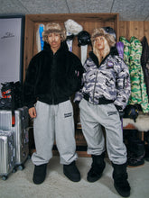 Load image into Gallery viewer, Reversible Snow Camo Fur Bomber Jacket