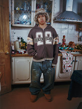 Load image into Gallery viewer, Varsity Knit Zip-Up Hoodie