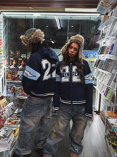 Load image into Gallery viewer, Varsity Knit Zip-Up Hoodie