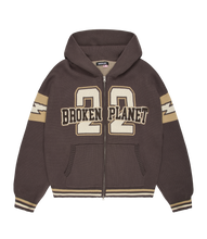 Load image into Gallery viewer, Varsity Knit Zip-Up Hoodie