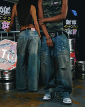 Load image into Gallery viewer, Distressed Denim Jeans
