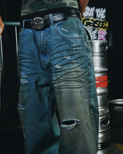 Load image into Gallery viewer, Distressed Denim Jeans
