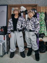 Load image into Gallery viewer, Reversible Snow Camo Fur Bomber Jacket
