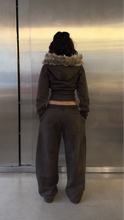 Load image into Gallery viewer, Faux Fur Zip-Up Hoodie
