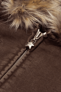 Faux Fur Zip-Up Hoodie