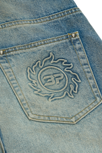 Wide-Leg Denim Jeans