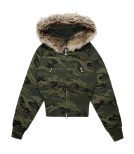 Load image into Gallery viewer, Faux Fur Zip-Up Hoodie
