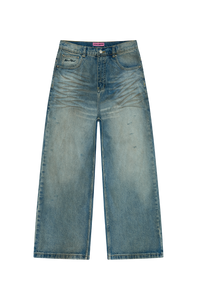 Wide-Leg Denim Jeans